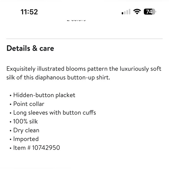 Alice + Olivia Willa Sweet nothings Top 100% Silk blouse - Picture 6 of 16